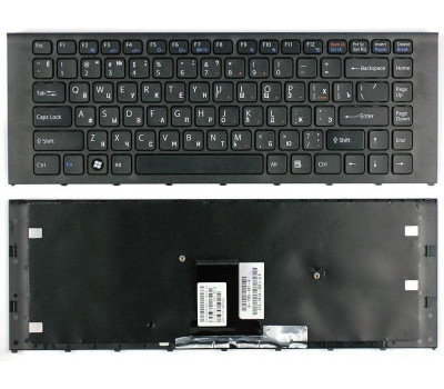 Клавіатура для ноутбука Sony Vaio (VPC-EA) Black, (Black Frame) RU Клавіатура для ноутбука Sony Vaio (VPC-EA) Black, (Black Frame) RU