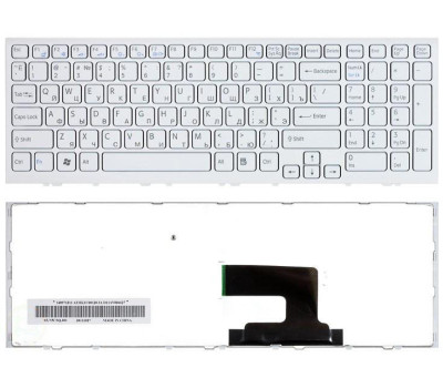 Клавіатура для ноутбука Sony Vaio (VPC-EH, VPCEH) White, (White Frame) RU