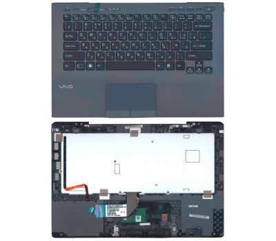 Клавіатура для ноутбука Sony Vaio (VPC-SB) Black, (Gray TopCase), RU
