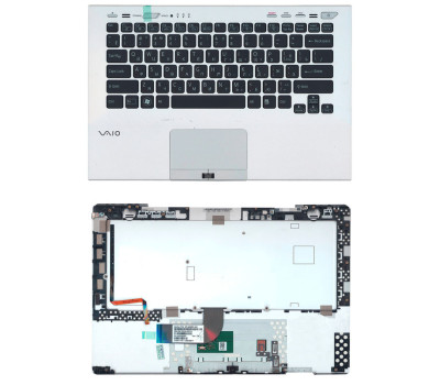 Клавіатура для ноутбука Sony Vaio (VPC-SB) Black, (Silver TopCase), RU (for fingerprint reader) Клавіатура для ноутбука Sony Vaio (VPC-SB) Black, (Silver TopCase), RU (for fingerprint reader)