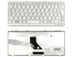 Клавіатура Toshiba Mini (NB200, NB300, NB305) Silver, (Silver Frame) RU (вертикальний ентер)