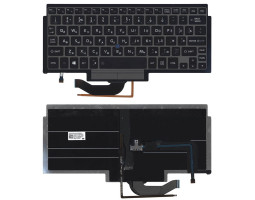 Клавіатура для ноутбука Toshiba Portege (Z10t) Black, (Silver Frame) з вказівником (Point Stick) UA