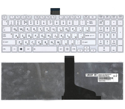 Клавіатура для ноутбука Toshiba Satellite (L850, L870) White, (White Frame) RU Клавіатура для ноутбука Toshiba Satellite (L850, L870) White, (White Frame) RU