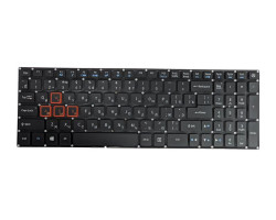 Клавиатура для ноутбука Acer Aspire VN7-593G Black,с красной подсветкой (Light Red), (No Frame), RU