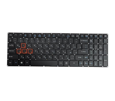 Клавиатура для ноутбука Acer Aspire VN7-593G Black,с красной подсветкой (Light Red), (No Frame), RU Клавиатура для ноутбука Acer Aspire VN7-593G Black,с красной подсветкой (Light Red), (No Frame), RU