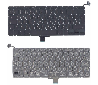 Клавиатура для ноутбука Apple MacBook 2011+ (A1278) Black, (Original), (No Frame), RU (вертикальный 