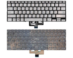 Клавиатура для ноутбука Asus ZenBook UX433FA с подсветкой (Light), Silver, (No Frame) RU