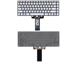 Клавиатура для ноутбука HP Pavilion (13-dk), с подсветкой (Light), Silver, (No Frame) RU