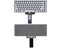 Клавиатура для ноутбука HP Pavilion (13-dk), с подсветкой (Light), Silver, (No Frame) RU