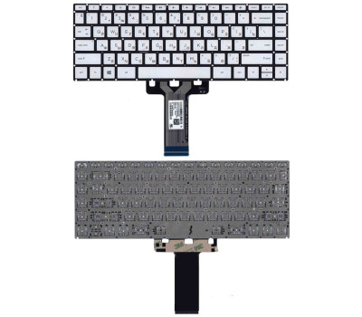 Клавиатура для ноутбука HP Pavilion (13-dk), с подсветкой (Light), Silver, (No Frame) RU Клавиатура для ноутбука HP Pavilion (13-dk), с подсветкой (Light), Silver, (No Frame) RU