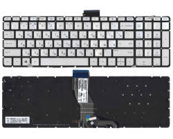 Клавиатура для ноутбука HP Pavilion (15-ab) Silver с подсветкой (Light), (No Frame) RU