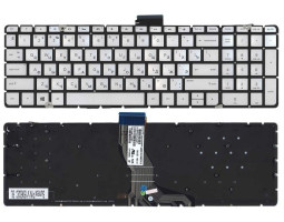 Клавиатура для ноутбука HP Pavilion (15-ab) Silver с подсветкой (Light), (No Frame) RU