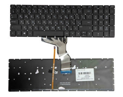 Клавиатура для ноутбука HP Pavilion (15-ab) с подсветкой (Light), Black, (No Frame) RU Клавиатура для ноутбука HP Pavilion (15-ab) с подсветкой (Light), Black, (No Frame) RU