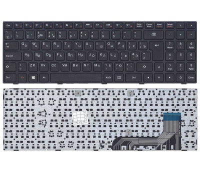 Клавиатура для ноутбука Lenovo IdeaPad (100-15) Black, (Black Frame), RU