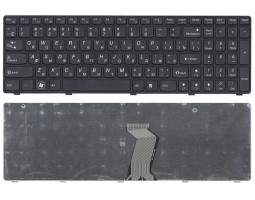 Клавиатура для ноутбука Lenovo IdeaPad G580, G585, Z580, Z585, Z780 Black, (Black Frame), RU