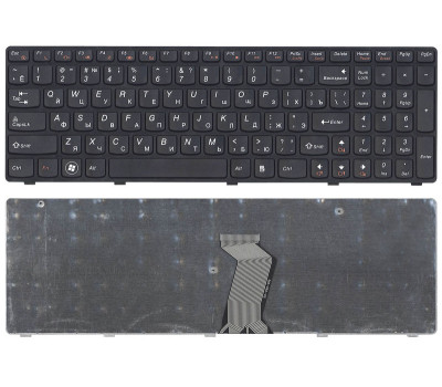 Клавиатура для ноутбука Lenovo IdeaPad G580, G585, Z580, Z585, Z780 Black, (Black Frame), RU