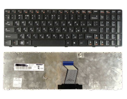 Клавиатура для ноутбука Lenovo IdeaPad (Y570) Black, (Black Frame), RU