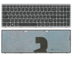 Клавиатура для ноутбука Lenovo Ideapad P500, Z500, Z500A, Z500G, Z500T Black, (Gray Frame) RU