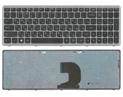 Клавиатура для ноутбука Lenovo Ideapad P500, Z500, Z500A, Z500G, Z500T Black, (Gray Frame) RU
