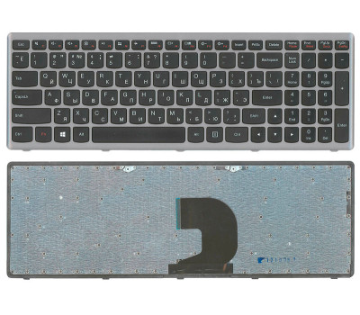 Клавиатура для ноутбука Lenovo Ideapad P500, Z500, Z500A, Z500G, Z500T Black, (Gray Frame) RU Клавиатура для ноутбука Lenovo Ideapad P500, Z500, Z500A, Z500G, Z500T Black, (Gray Frame) RU