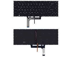 Клавиатура для ноутбука MSI (GS65, GS65VR) Black с подсветкой (Light), RU