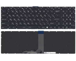 Клавиатура для ноутбука MSI (GT72) с подсветкой (Light), Black, (No Frame) RU