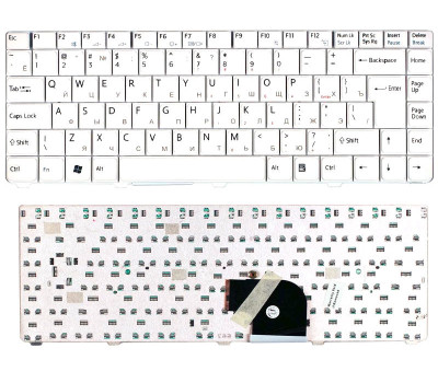 Клавиатура для Sony Vaio (VGN-C) White, RU Клавиатура для Sony Vaio (VGN-C) White, RU