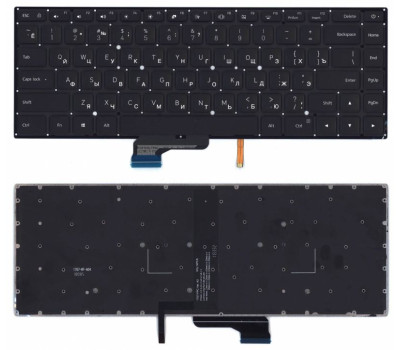 Клавиатура для ноутбука Xiaomi Mi Pro 15.6 Black с подсветкой (Light), (No Frame) RU