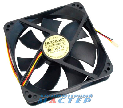 Вентилятор 120 mm Gembird FANCASE3/ Ball (3pin- 120*120*25мм) подшипник Вентилятор 120 mm Gembird FANCASE3/ Ball (3pin- 120*120*25мм) подшипник