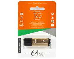 USB Flash Drive 64Gb T&G 121 Vega series Gold (TG121-64GBGD)