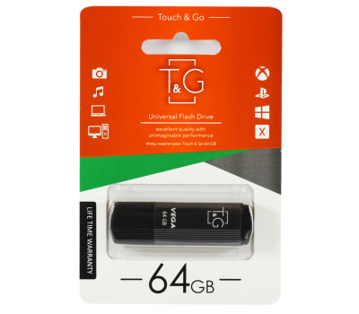 USB Flash Drive 64Gb T&G 121 Vega series Grey (TG121-64GBGY)
