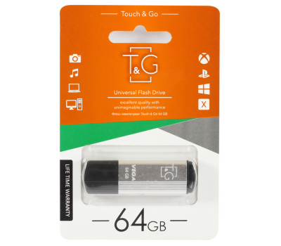 USB Flash Drive 64Gb T&G 121 Vega series Silver (TG121-64GBSL) USB Flash Drive 64Gb T&G 121 Vega series Silver (TG121-64GBSL)