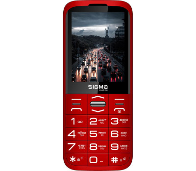 Мобильный телефон (бабушкофон) Sigma mobile Comfort Grace, Red, 