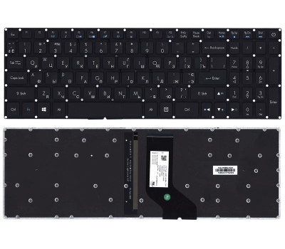 Клавиатура для ноутбука Acer Predator Helios 300 G3-571 с подсветкой (Light), Black, RU Клавиатура для ноутбука Acer Predator Helios 300 G3-571 с подсветкой (Light), Black, RU