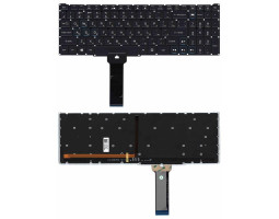 Клавиатура для ноутбука Acer Predator Helios 300 PH315-52 с подсветкой (Light), Black, RU