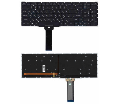 Клавиатура для ноутбука Acer Predator Helios 300 PH315-52 с подсветкой (Light), Black, RU