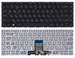 Клавиатура для ноутбука HP 240 G7 Black, (No Frame), RU