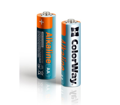 Батарейка AA (LR6), щелочная, ColorWay Alkaline Power, 1.5V, Color box (CW-BALR06-40), за 1ШТ.