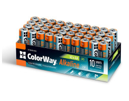 Батарейка AA (LR6), щелочная, ColorWay Alkaline Power, 1.5V, Color box (CW-BALR06-40), за 1ШТ.