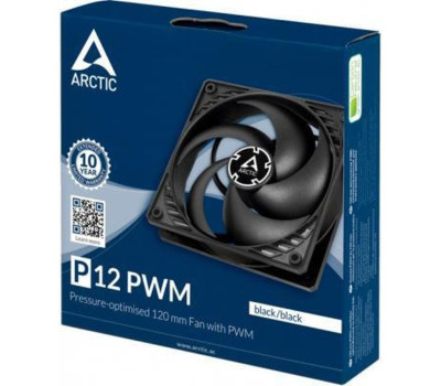 Вентилятор 120 mm Arctic P12 Silent, Black, 120х120х25 мм, 1050 об/ хв, 3-pin (ACFAN00130A)