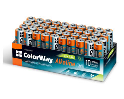 Батарейка LR03 (AAA), щелочная, ColorWay Alkaline Power, 1.5V, Color box (CW-BALR03-40CB) за 1ШТ.