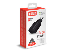 Сетевое зарядное устройство ColorWay, Black, 1xUSB-C, 3A, 25W (CW-CHS033PD-BK)-foto3