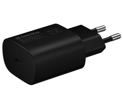 Сетевое зарядное устройство ColorWay, Black, 1xUSB-C, 3A, 25W (CW-CHS033PD-BK) Сетевое зарядное устройство ColorWay, Black, 1xUSB-C, 3A, 25W (CW-CHS033PD-BK)