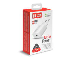 Сетевое зарядное устройство ColorWay, White, 1xUSB Type-C, 3A, 25W (CW-CHS033PD-WT)-foto3