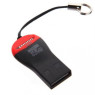 Картридер STLab U-374, Black/ Red, USB, для microSD