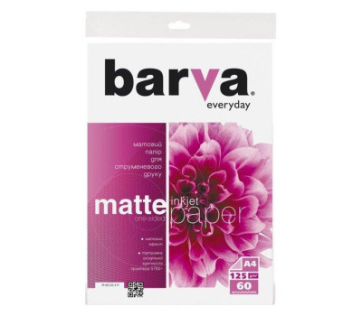 Фотобумага A4 Barva, матовая, 125 г/ м?, 60л, серия 