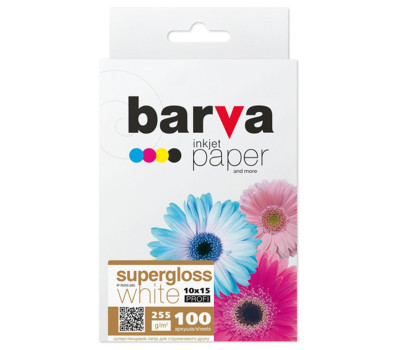 Фотопапір Barva, суперглянсовий, A6 (10x15), 255 г/ м?, 100 арк, серія 