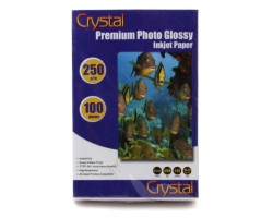 Фотопапір Crystal, глянсовий, A6 (10x15), 250 г/ м?, 100 арк (GL-R6-250-100)