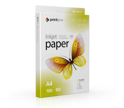 Фотопапір PrintPro, матовий, A4, 190 г/ м?, 100 арк (PME190100A4) Фотопапір PrintPro, матовий, A4, 190 г/ м?, 100 арк (PME190100A4)