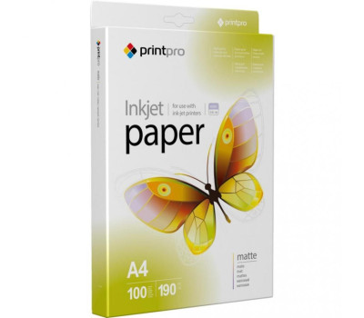 Фотопапір PrintPro, матовий, A4, 190 г/ м?, 50 арк (PME190050A4) Фотопапір PrintPro, матовий, A4, 190 г/ м?, 50 арк (PME190050A4)